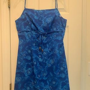 Blue summer dress, spaghetti straps, size 9, like new, brand City Triangles